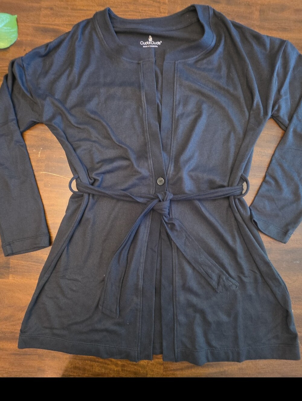 Cuddl Duds Comfortwear Soft Knit Wrap Cardigan